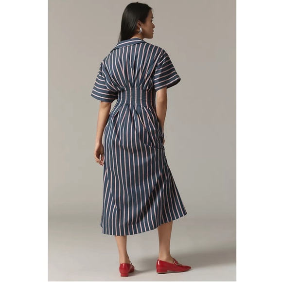 ANTHROPOLOGIE x Exquisite | The Tobie Button-Front Pleated Shirt Dress - Picture 2 of 3